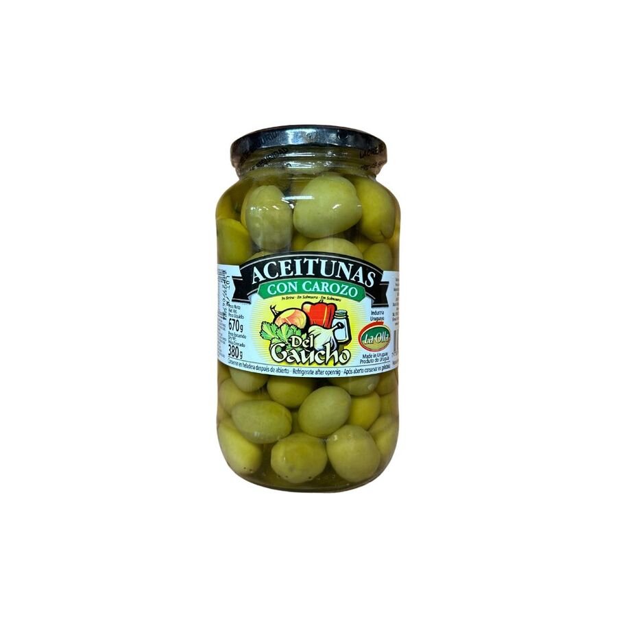 Aceitunas c/Carozo 670g DEL GAUCHO