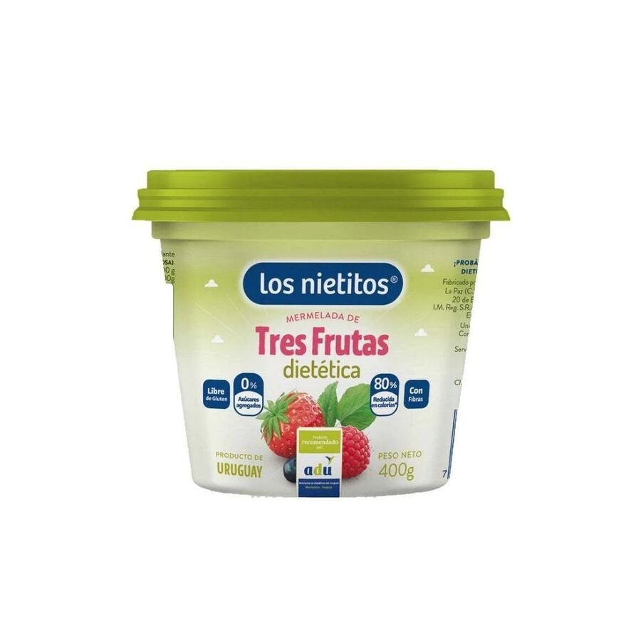 Mermelada LOS NIETITOS 3 frutas 0% pote 400 g