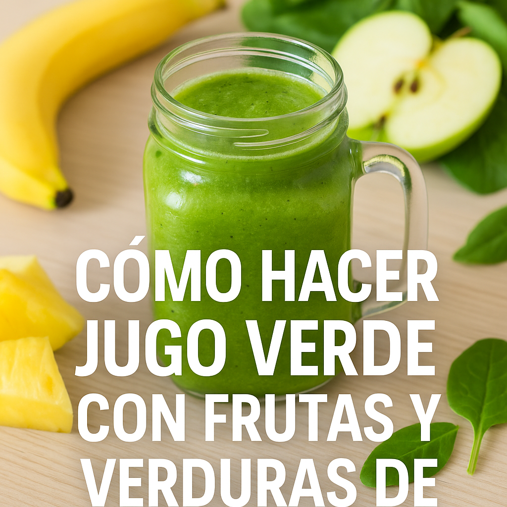 🥤 Cómo hacer jugo verde con frutas y verduras de estación