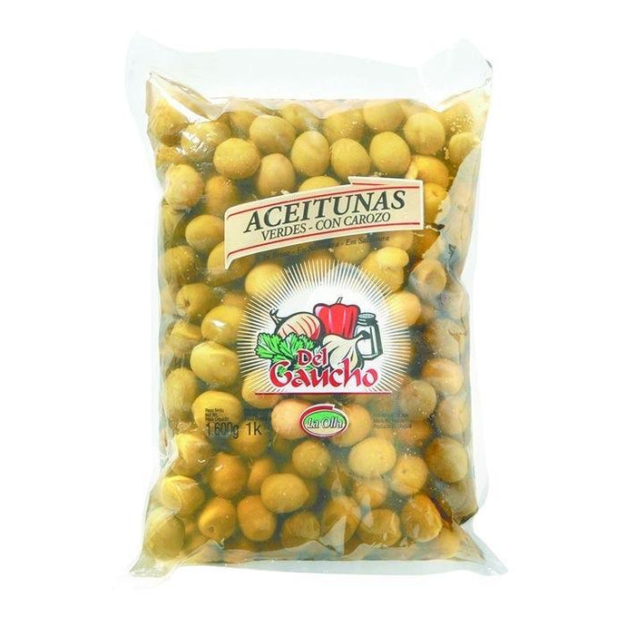 Aceitunas verdes con carozo DEL GAUCHO sachet 1kg
