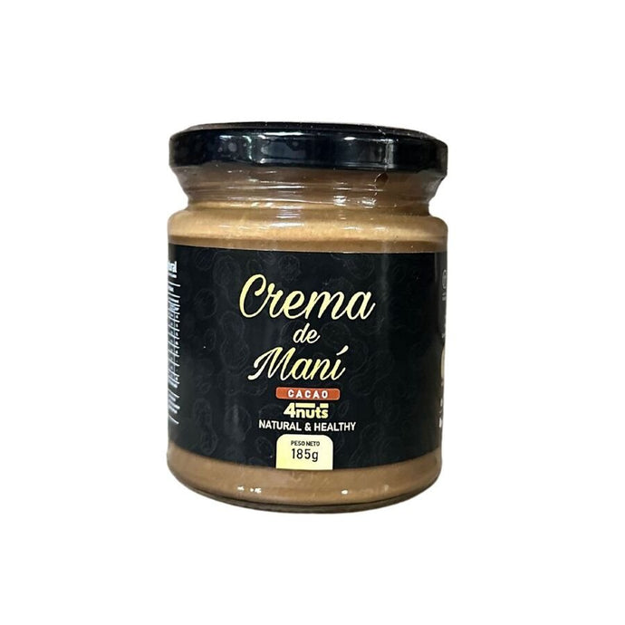 Crema de Maní Cacao y Stevia  4Nuts 185Gr